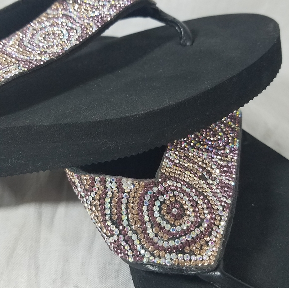 Capelli New York Rhinestone Flip Flop Sandle Shoes - Picture 4 of 6